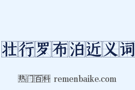 壮行罗布泊近义词是什么意思的图片